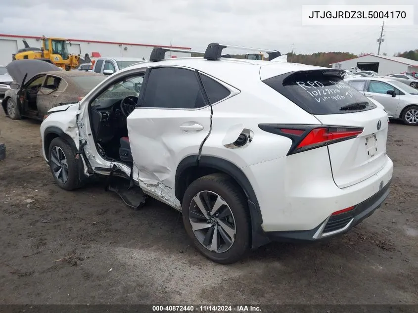 2020 Lexus Nx 300H VIN: JTJGJRDZ3L5004170 Lot: 40872440