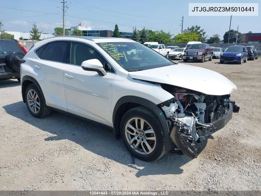 JTJGJRDZ3M5010441 2021 Lexus Nx 300H