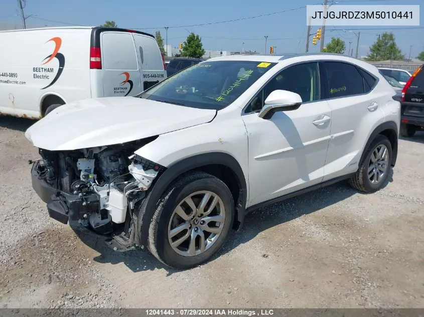 2021 Lexus Nx 300H VIN: JTJGJRDZ3M5010441 Lot: 12041443