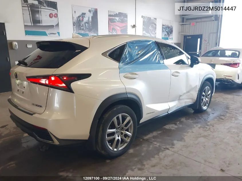 2021 Lexus Nx 300H VIN: JTJGJRDZ2M5014447 Lot: 12097100