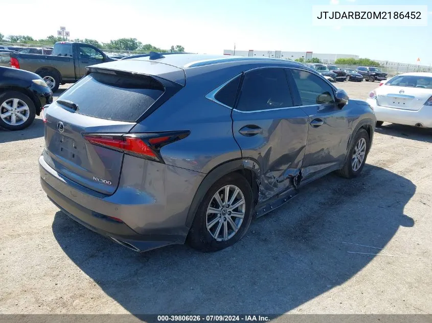 2021 Lexus Nx 300 VIN: JTJDARBZ0M2186452 Lot: 39806026