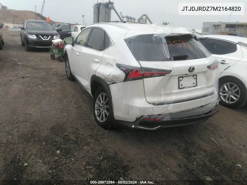 JTJDJRDZ7M2164820 2021 Lexus Nx 300H