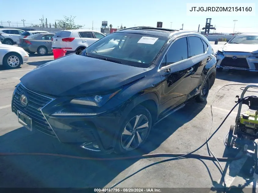 2021 Lexus Nx 300H VIN: JTJGJRDZ0M2154160 Lot: 40167795