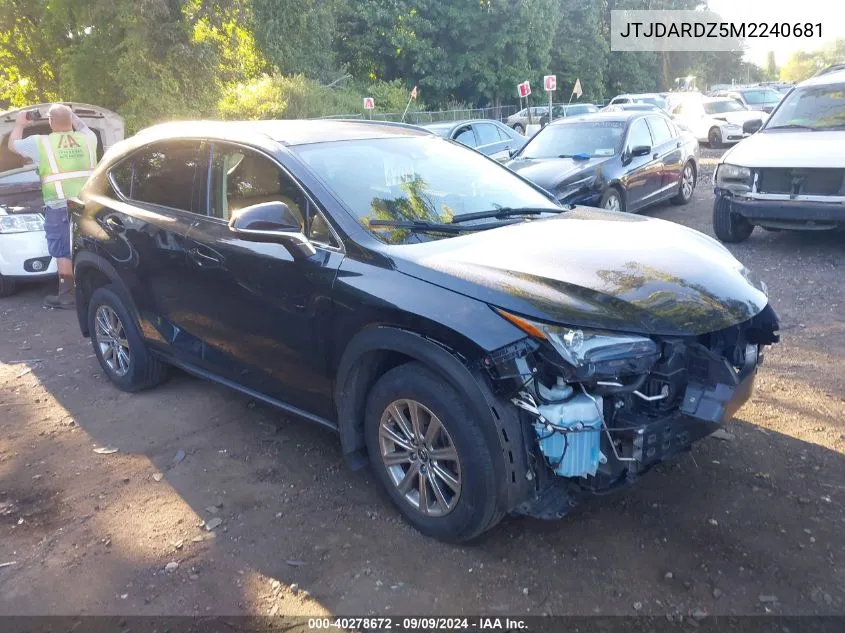 2021 Lexus Nx 300 VIN: JTJDARDZ5M2240681 Lot: 40278672