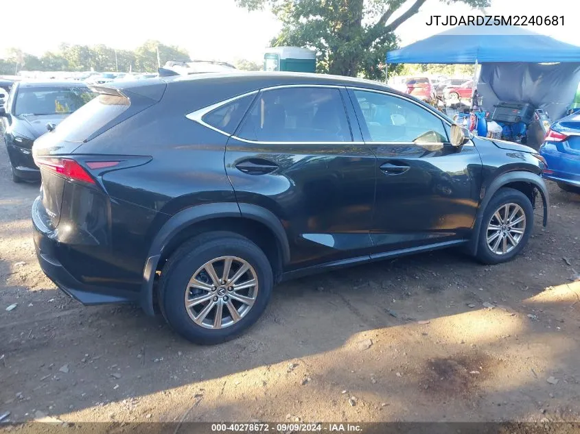 2021 Lexus Nx 300 VIN: JTJDARDZ5M2240681 Lot: 40278672