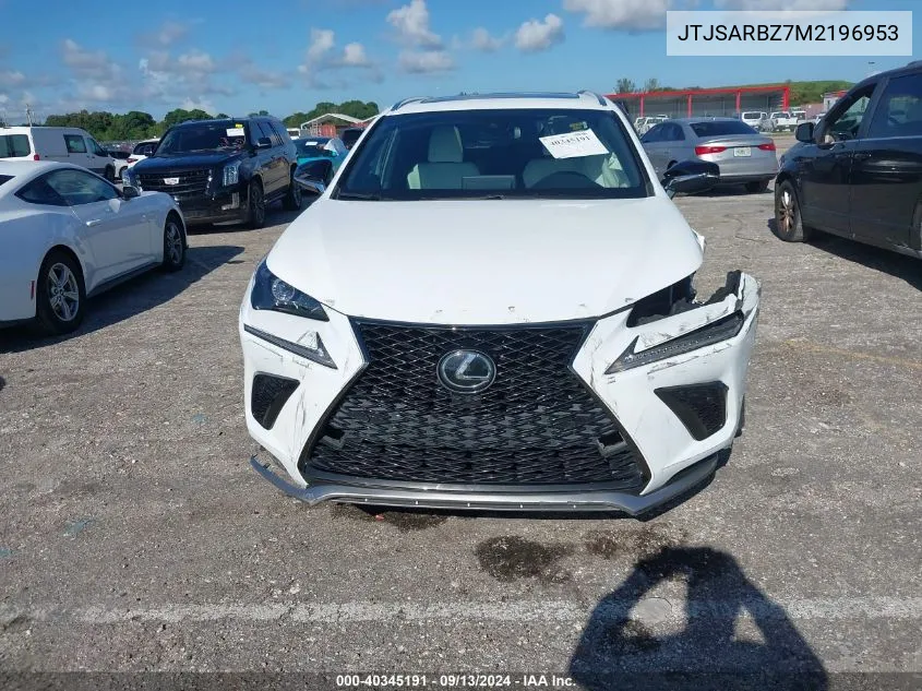 2021 Lexus Nx 300 Base/300 Luxury/300 F VIN: JTJSARBZ7M2196953 Lot: 40345191