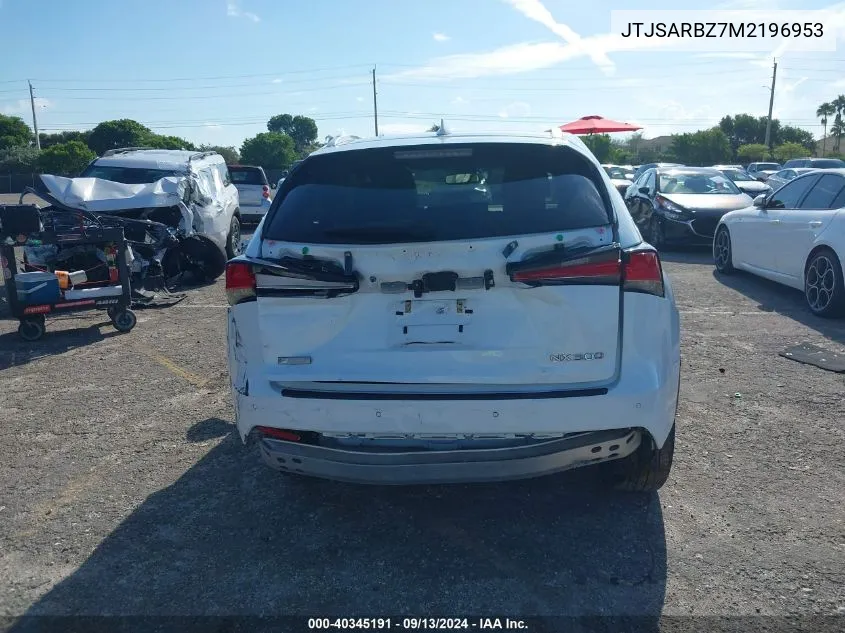 2021 Lexus Nx 300 Base/300 Luxury/300 F VIN: JTJSARBZ7M2196953 Lot: 40345191