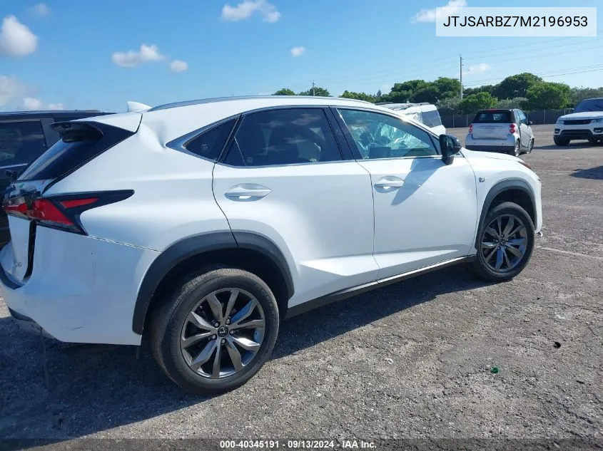 2021 Lexus Nx 300 Base/300 Luxury/300 F VIN: JTJSARBZ7M2196953 Lot: 40345191