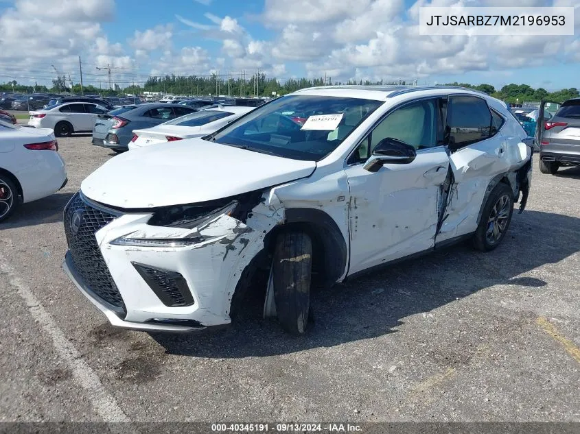 2021 Lexus Nx 300 Base/300 Luxury/300 F VIN: JTJSARBZ7M2196953 Lot: 40345191