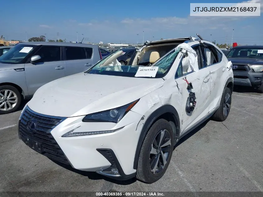 2021 Lexus Nx 300H VIN: JTJGJRDZXM2168437 Lot: 40369385