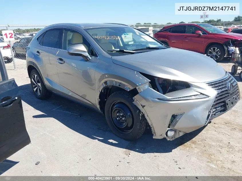 2021 Lexus Nx 300H Base/300H Luxury/300H F Sport Black Line VIN: JTJGJRDZ7M2147741 Lot: 40423901