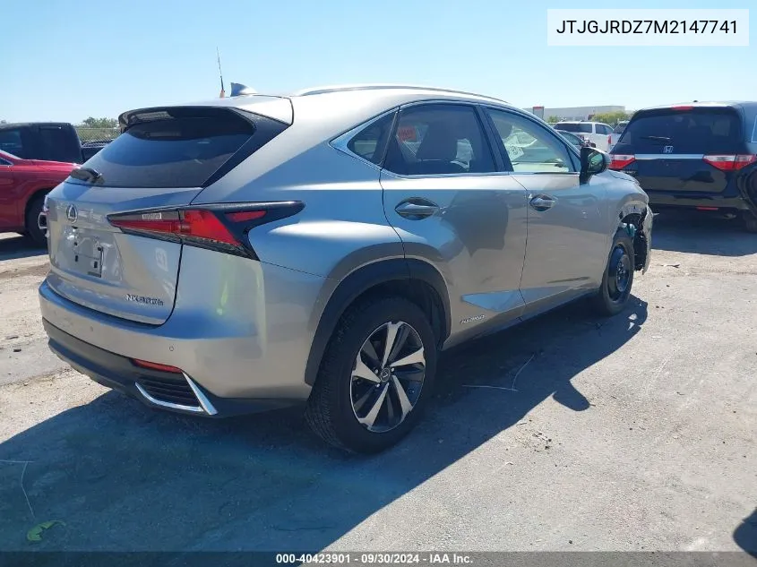 2021 Lexus Nx 300H Base/300H Luxury/300H F Sport Black Line VIN: JTJGJRDZ7M2147741 Lot: 40423901