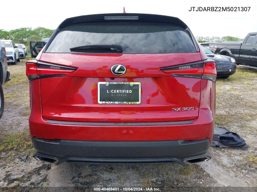 2021 Lexus Nx 300 VIN: JTJDARBZ2M5021307 Lot: 40469401