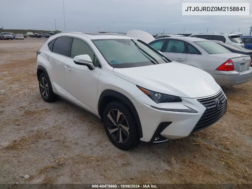 2021 Lexus Nx 300H Base/300H Luxury/300 VIN: JTJGJRDZ0M2158841 Lot: 40475660