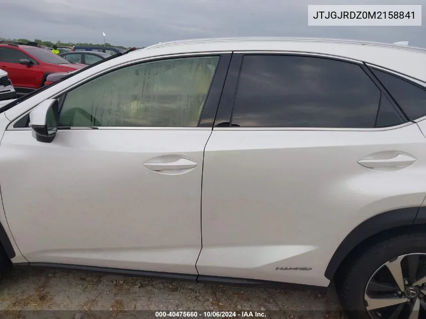 2021 Lexus Nx 300H Base/300H Luxury/300 VIN: JTJGJRDZ0M2158841 Lot: 40475660