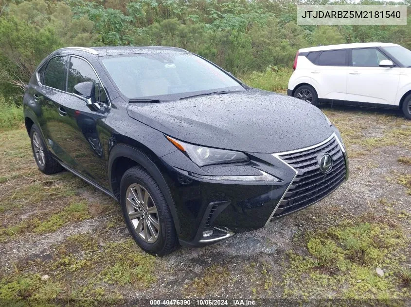 2021 Lexus Nx 300 Base/300 Luxury/300 F VIN: JTJDARBZ5M2181540 Lot: 40476390