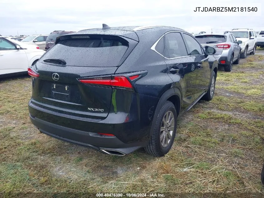 2021 Lexus Nx 300 Base/300 Luxury/300 F VIN: JTJDARBZ5M2181540 Lot: 40476390