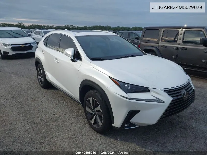 2021 Lexus Nx 300 Base/300 Luxury/300 F VIN: JTJGARBZ4M5029079 Lot: 40505236