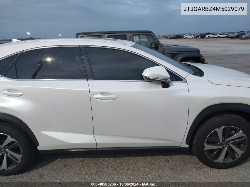 2021 Lexus Nx 300 Base/300 Luxury/300 F VIN: JTJGARBZ4M5029079 Lot: 40505236