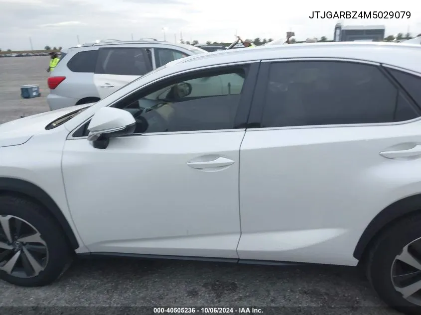 2021 Lexus Nx 300 Base/300 Luxury/300 F VIN: JTJGARBZ4M5029079 Lot: 40505236