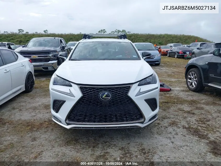 2021 Lexus Nx 300 F Sport VIN: JTJSARBZ6M5027134 Lot: 40511328