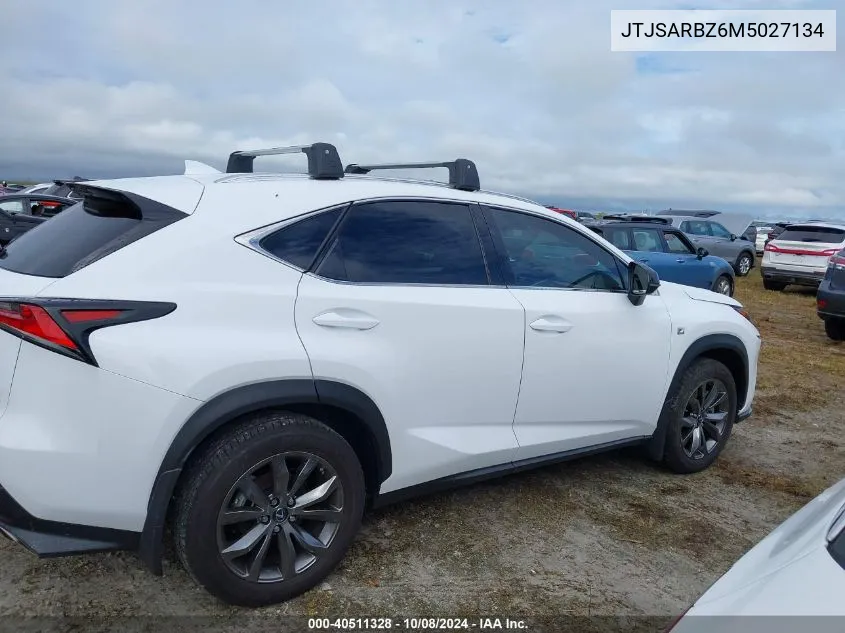 2021 Lexus Nx 300 F Sport VIN: JTJSARBZ6M5027134 Lot: 40511328