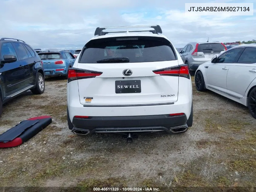 2021 Lexus Nx 300 F Sport VIN: JTJSARBZ6M5027134 Lot: 40511328