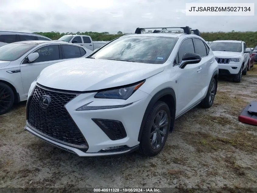 2021 Lexus Nx 300 F Sport VIN: JTJSARBZ6M5027134 Lot: 40511328