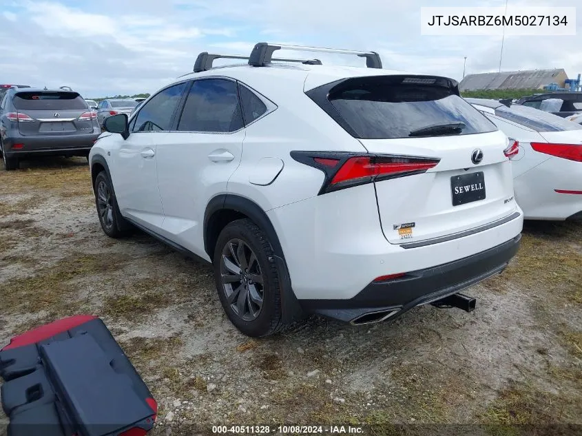 2021 Lexus Nx 300 F Sport VIN: JTJSARBZ6M5027134 Lot: 40511328