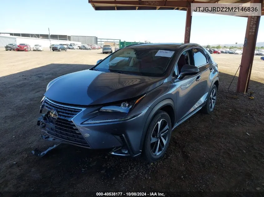 2021 Lexus Nx 300H VIN: JTJGJRDZ2M2146836 Lot: 40538177