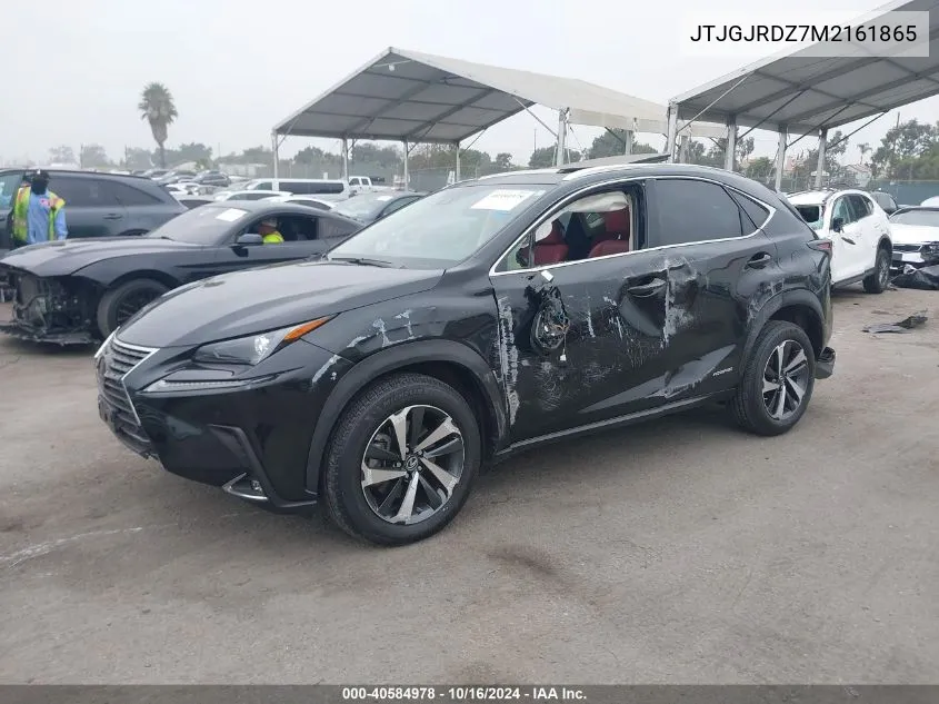 2021 Lexus Nx 300H VIN: JTJGJRDZ7M2161865 Lot: 40584978