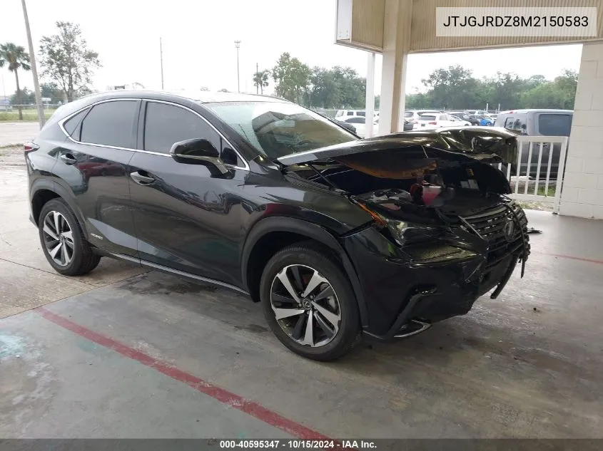 2021 Lexus Nx 300H VIN: JTJGJRDZ8M2150583 Lot: 40595347