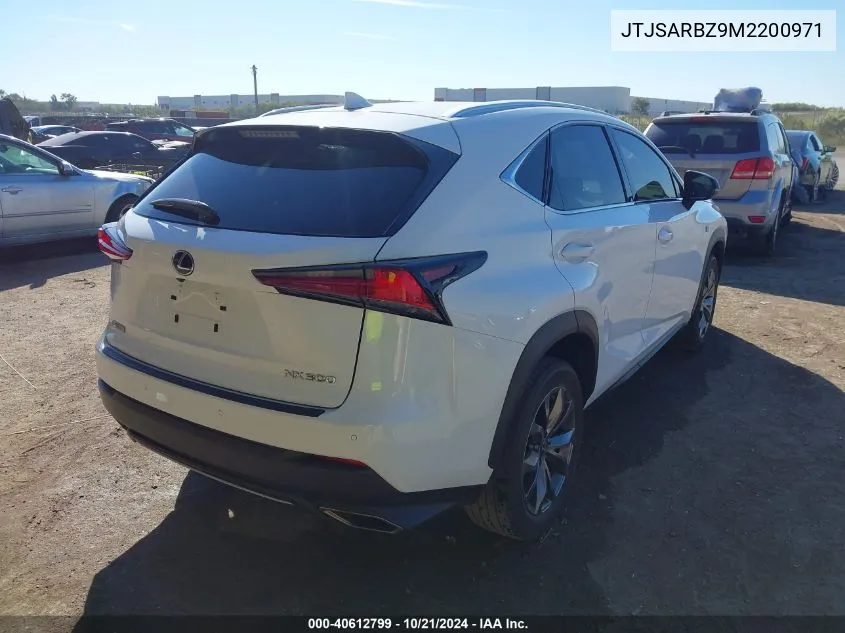 2021 Lexus Nx 300 Base/300 Luxury/300 F VIN: JTJSARBZ9M2200971 Lot: 40612799