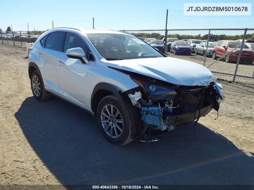 2021 Lexus Nx 300H VIN: JTJDJRDZ8M5010678 Lot: 40643358