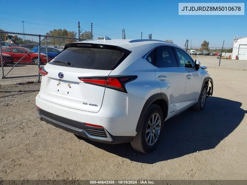 2021 Lexus Nx 300H VIN: JTJDJRDZ8M5010678 Lot: 40643358