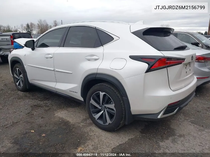 2021 Lexus Nx 300H VIN: JTJGJRDZ6M2156799 Lot: 40843119