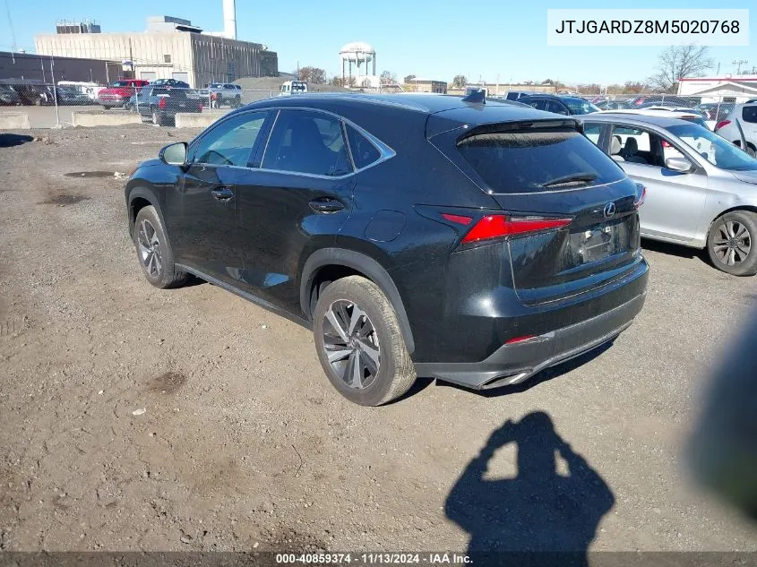 2021 Lexus Nx 300 VIN: JTJGARDZ8M5020768 Lot: 40859374