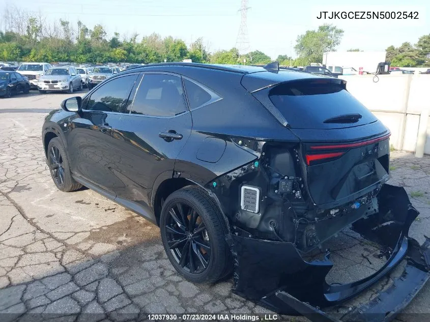 2022 Lexus Nx 350 VIN: JTJKGCEZ5N5002542 Lot: 12037930