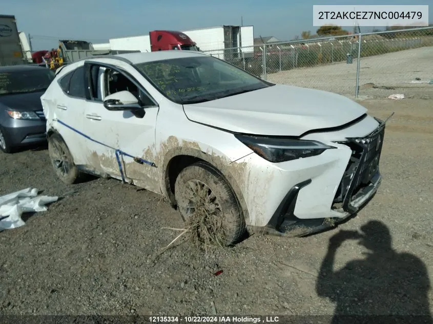 2022 Lexus Nx 350H 350H VIN: 2T2AKCEZ7NC004479 Lot: 12135334