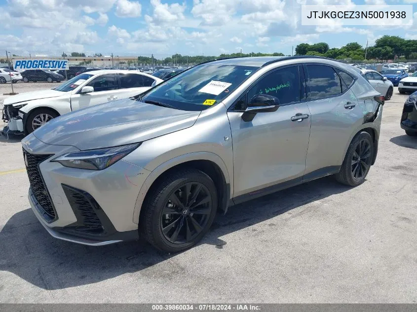 JTJKGCEZ3N5001938 2022 Lexus Nx 350 F Sport Handling