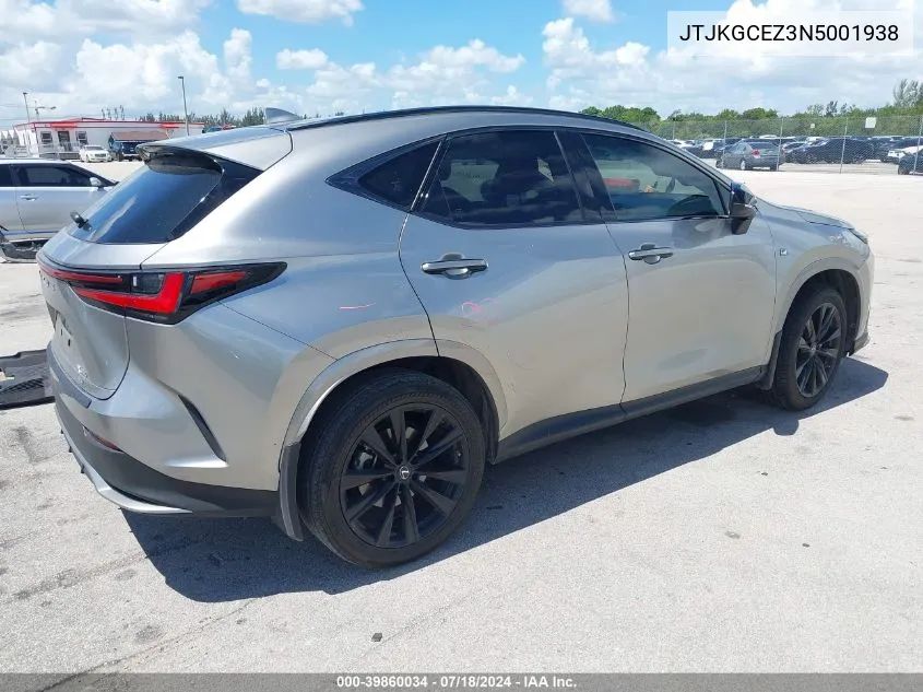 JTJKGCEZ3N5001938 2022 Lexus Nx 350 F Sport Handling