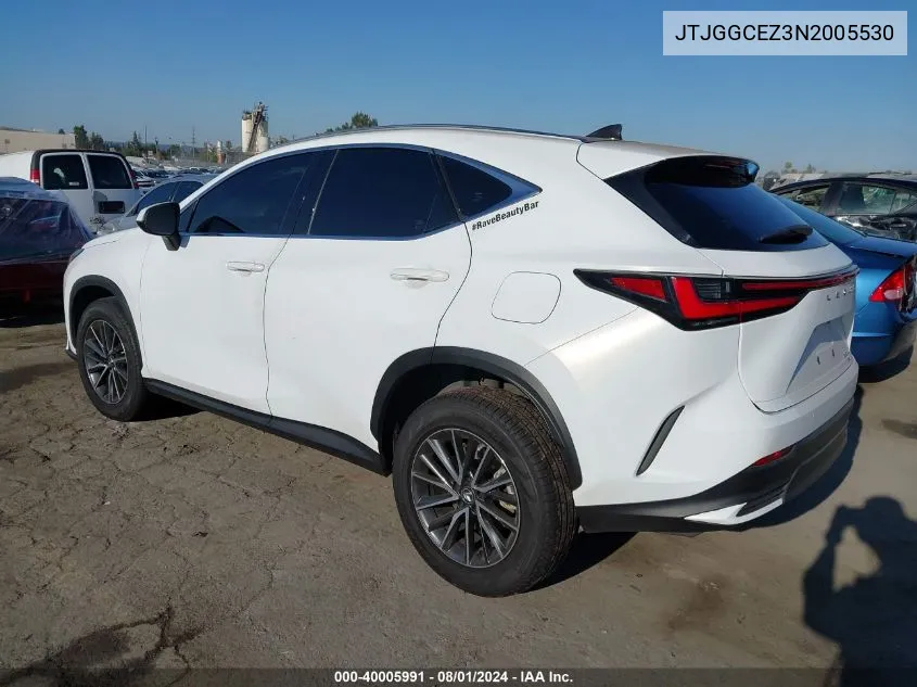 2022 Lexus Nx 350 Premium VIN: JTJGGCEZ3N2005530 Lot: 40005991