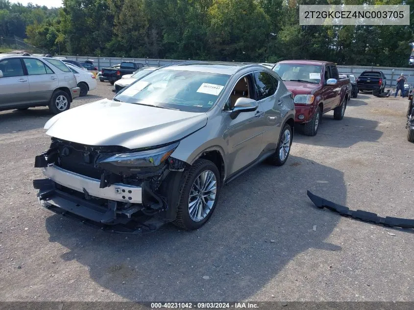 2T2GKCEZ4NC003705 2022 Lexus Nx 350H Premium