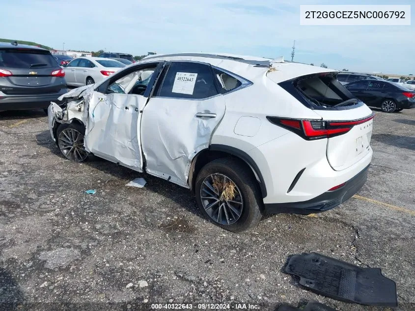 2T2GGCEZ5NC006792 2022 Lexus Nx 350