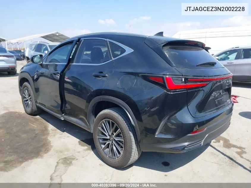 2022 Lexus Nx 350 VIN: JTJAGCEZ3N2002228 Lot: 40393396