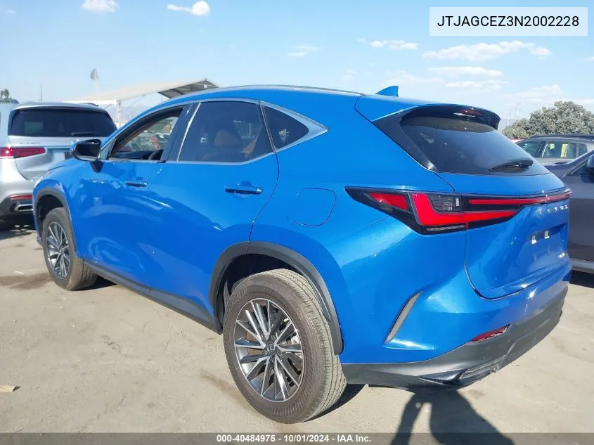 2022 Lexus Nx 350 350 VIN: JTJAGCEZ3N2002228 Lot: 40484975