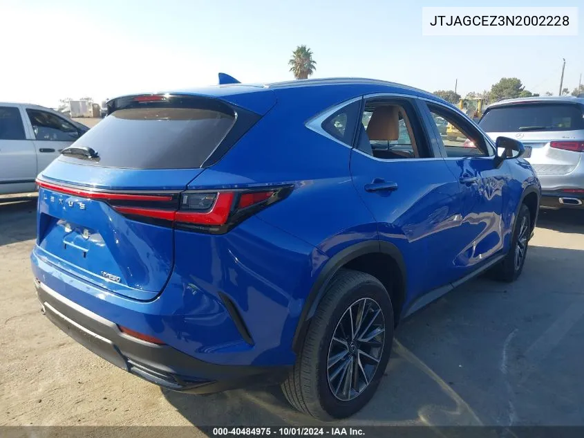 2022 Lexus Nx 350 350 VIN: JTJAGCEZ3N2002228 Lot: 40484975