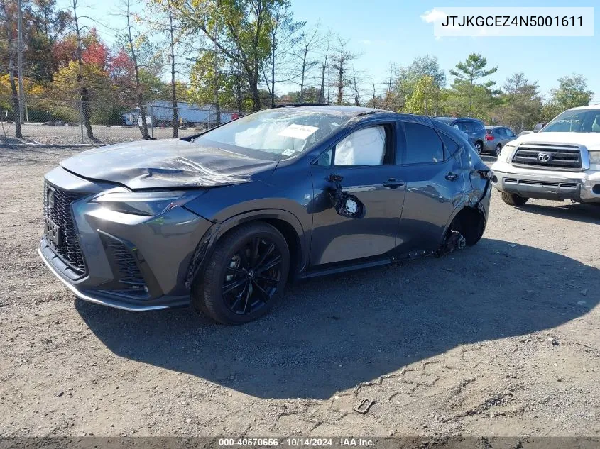 2022 Lexus Nx 350 F Sport Handling VIN: JTJKGCEZ4N5001611 Lot: 40570656