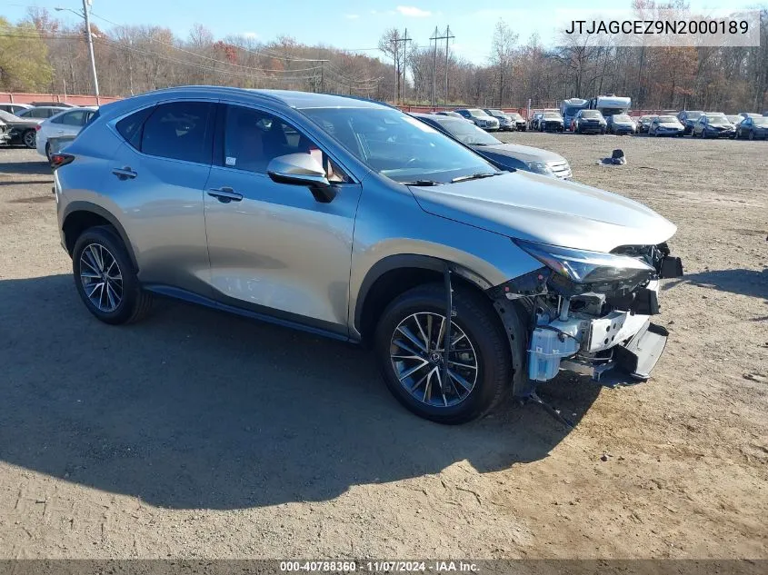 2022 Lexus Nx 350 VIN: JTJAGCEZ9N2000189 Lot: 40788360