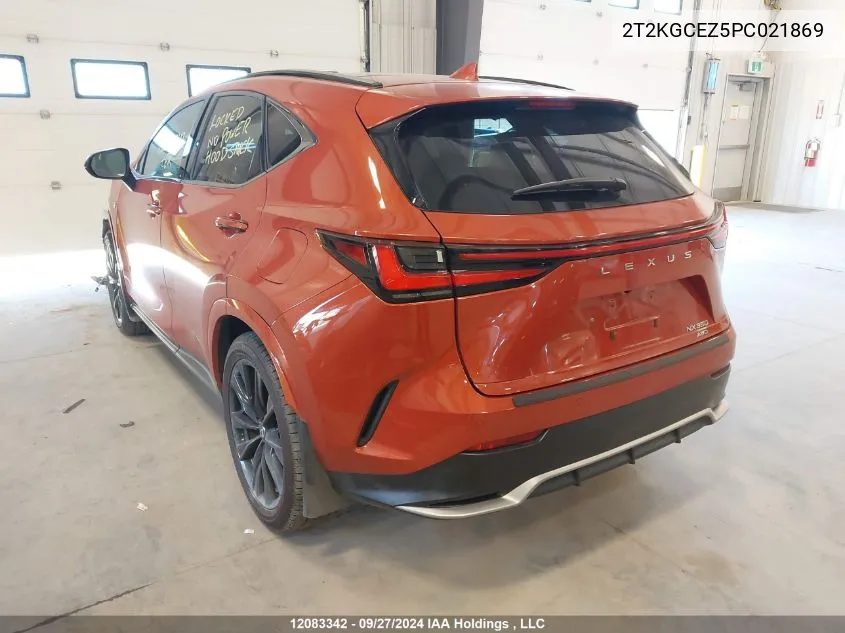 2023 Lexus Nx 350 VIN: 2T2KGCEZ5PC021869 Lot: 12083342